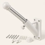 6ft Wall Mount Flag Pole Kit with Angled Bracket for Porch and Garden