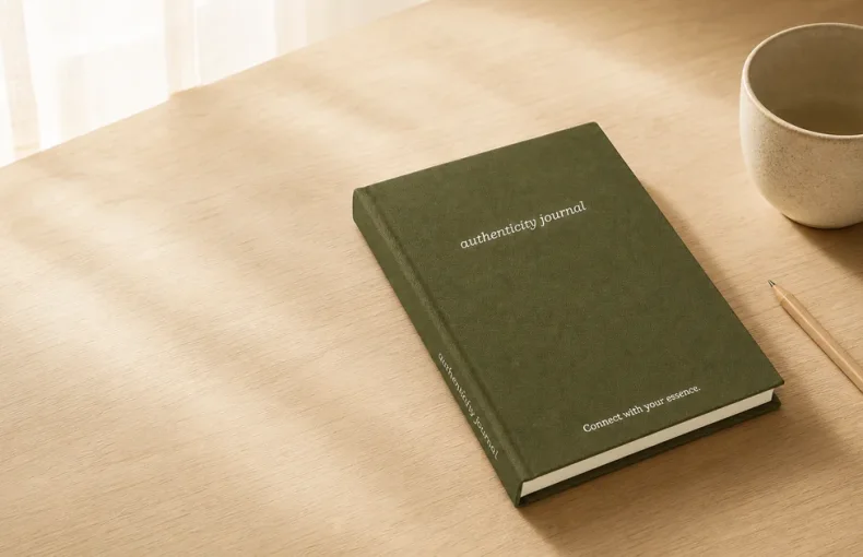 A5 Guided Journal with Prompts: Cloth Cover and Daily Writing Guide