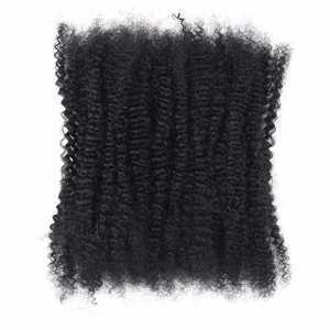 Cabello humano afro kinky para trenzas, 50 g
