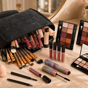 Coffret Maquillage Complet Cadeau pour Visage, Yeux et Levres