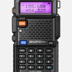 Purple display, orange and blue keys and front keypad of the UV-5R