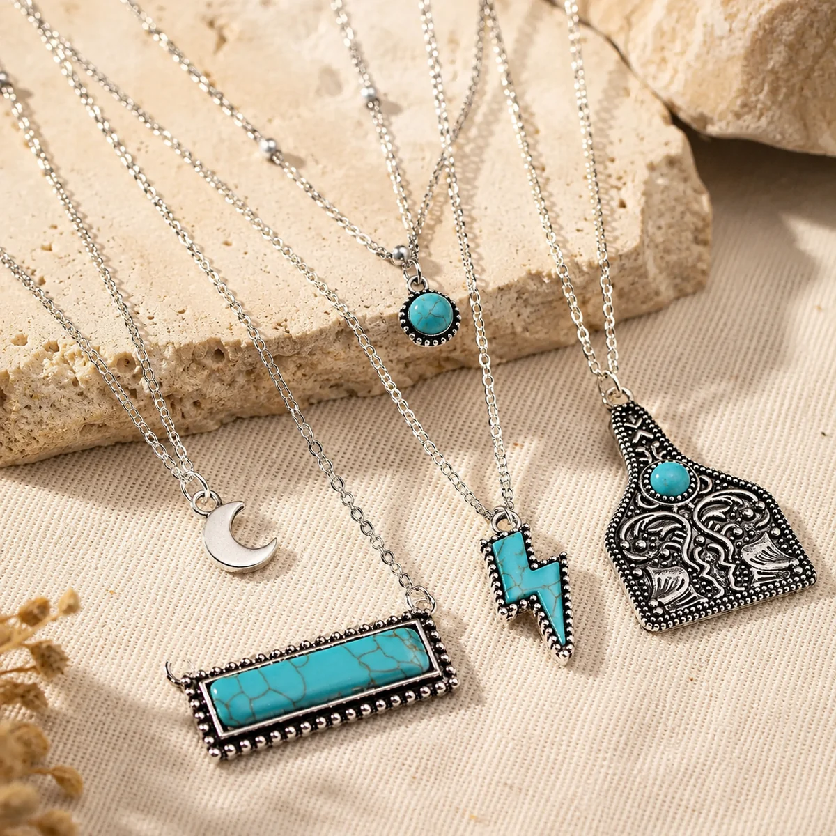 Detailbild für Boho Turquoise-Style Schmuckset für Damen für den Alltag