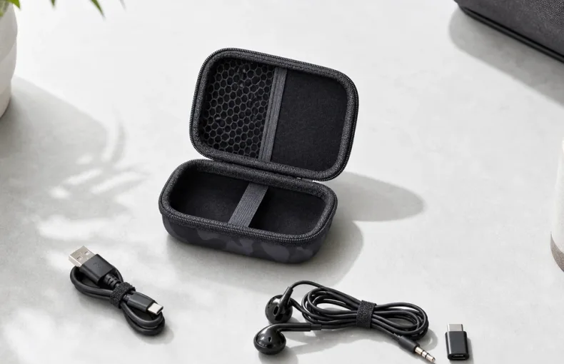 Camouflage Reise Kabel Organizer Etui mit Netzfach: Packguide
