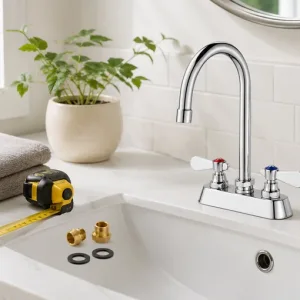 Chrome Two-Handle Bathroom Sink Faucet Guide for Fit Checks