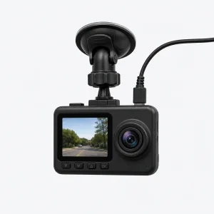 Compact Car Dash Camera with Loop Recording and G-Sensor Support