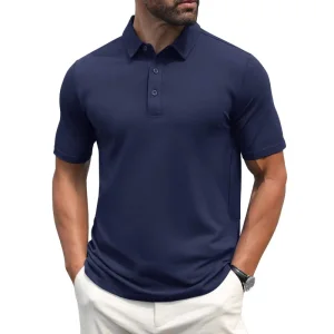 Polo de verano para hombre en mezcla de algodon para looks casuales