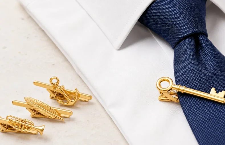 Decorative Metal Tie Clips: Style Codes, Motifs and Tie Width Guide