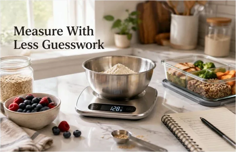 Digital Kitchen Scale Guide for Baking, Meal Prep and Small Kitchens