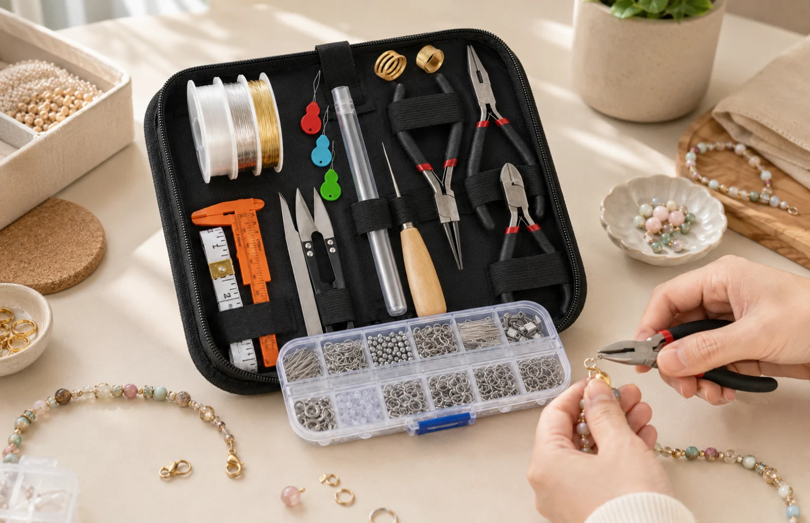 Guide kit réparation bijoux DIY pour fermoirs, perles et débutants
