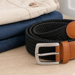 Ceinture Tressee Elastique avec Boucle Metal: Taille, Fit et Tenue