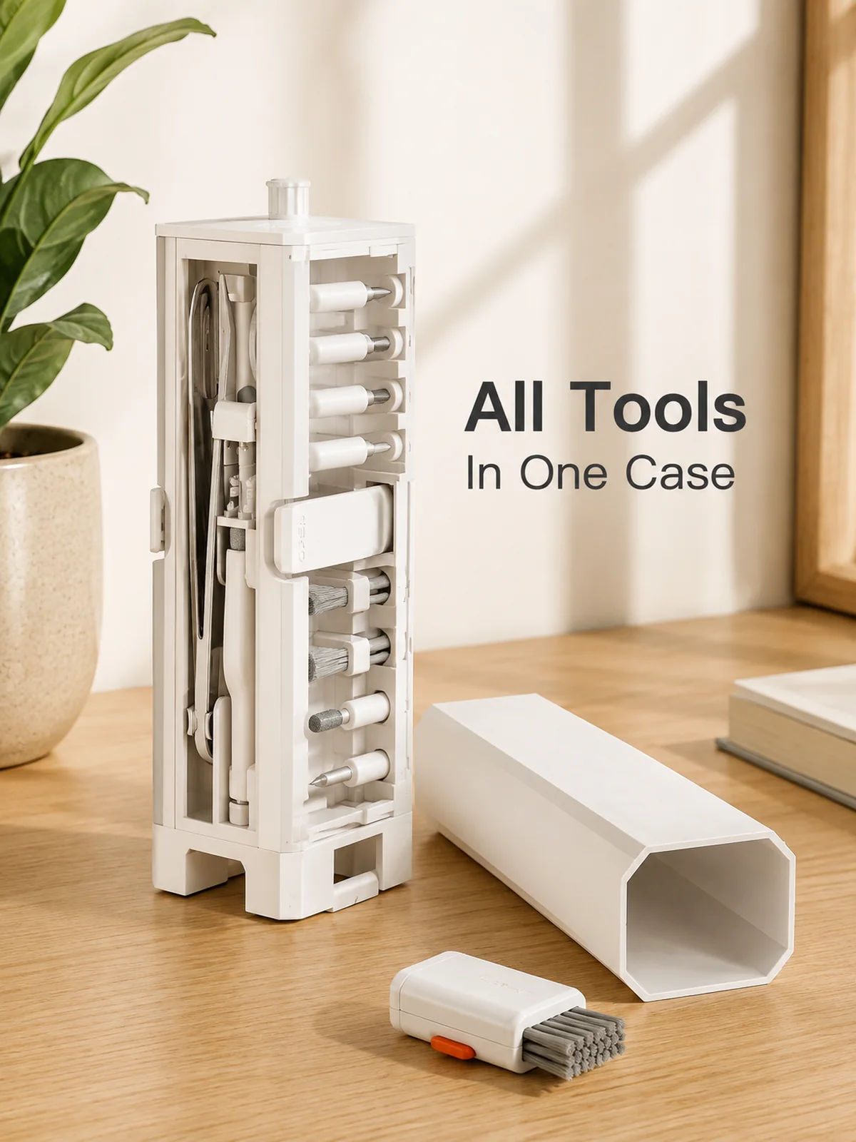 manual cleaning kit tools stored in one compact case