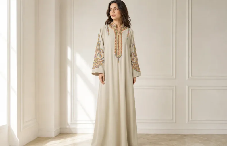 Choisir une robe abaya brodée : guide des tailles, longueurs et couleurs
