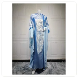 Robe abaya femme une pièce a motif doré pour un usage quotidien