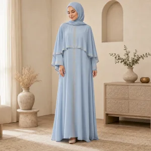 Gold-Stamped One-Piece Abaya Dress Guide: Detail Placement, Fit and Daily Wear