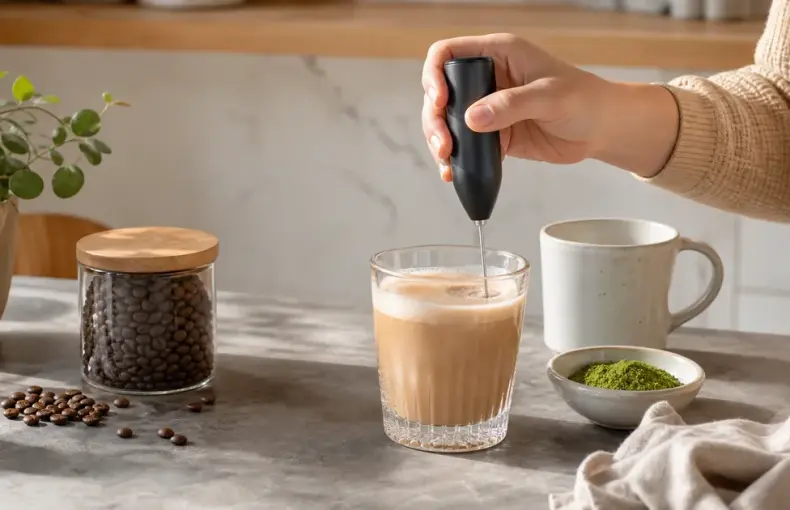 Guide du mousseur à lait manuel pour café, matcha et petites boissons