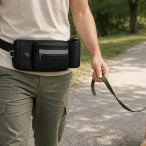 Hands-Free Dog Walking Waist Bag: Treats, Phone and Bottle Guide