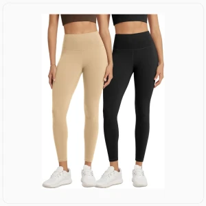 Leggings workout vita alta 2 pezzi con tasca interna