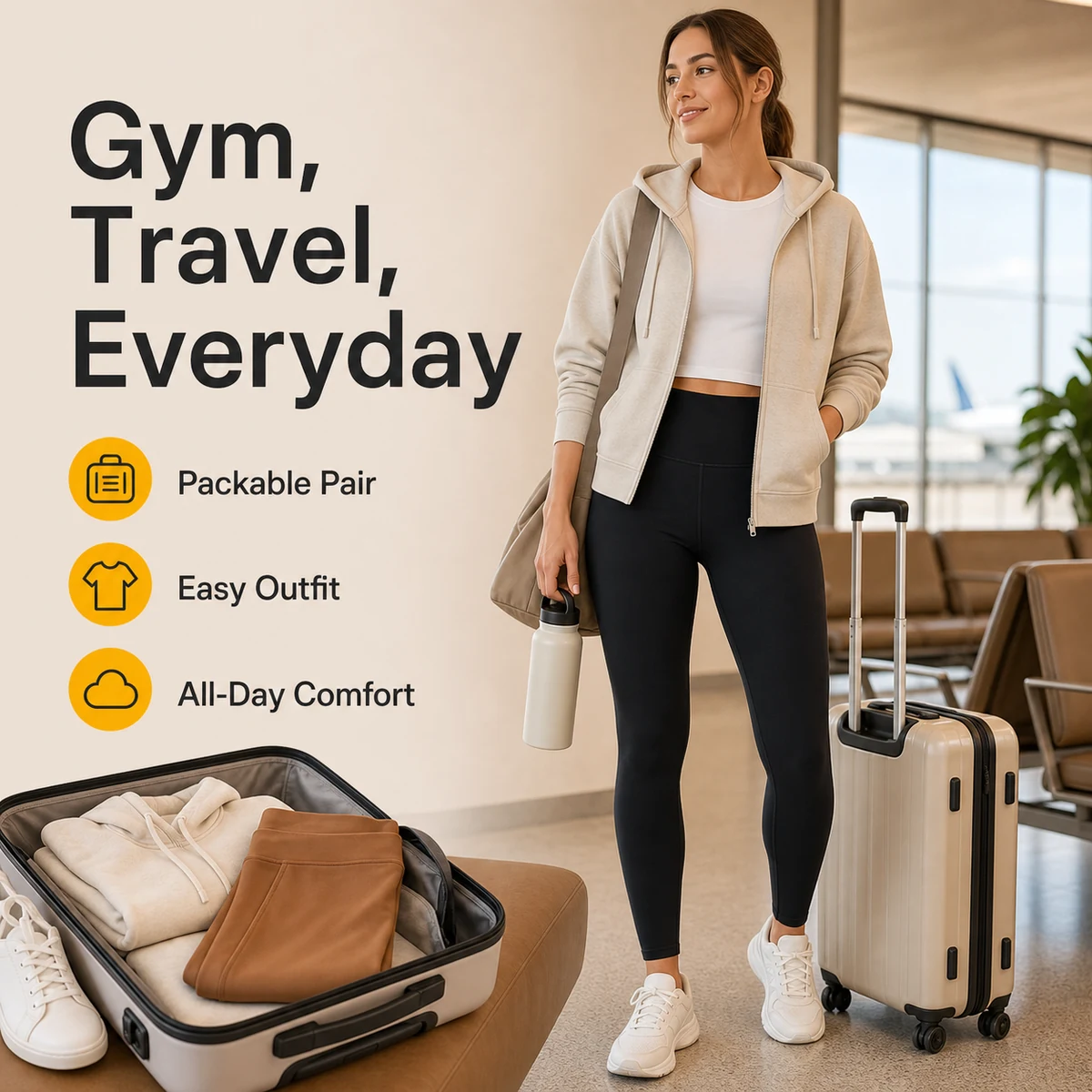 Everyday use scene for Women's High Waist 2-Pack Workout Leggings with Inner Pocket