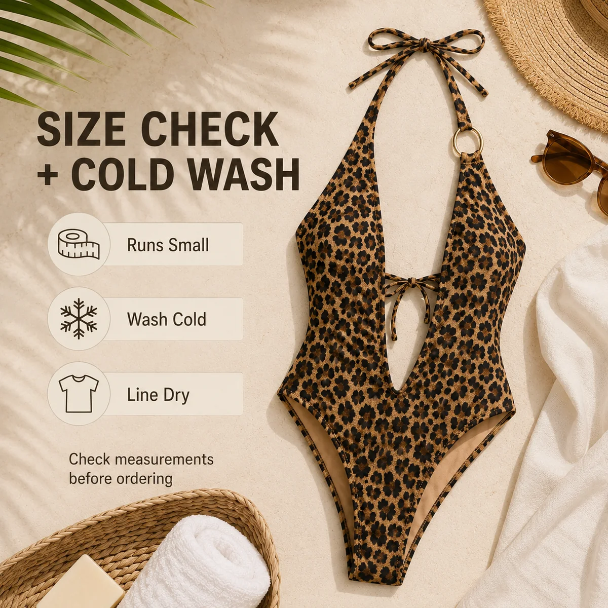 Vérification avant achat pour Maillot une pièce leopard dos nu a nouer pour un usage quotidien