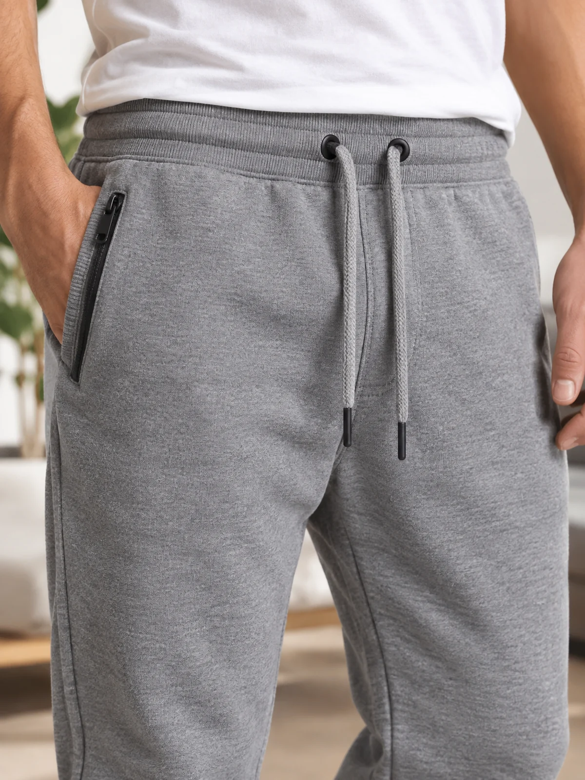 Détail de taille ou d’usage pour Jogging homme en molleton melange coton pour un usage quotidien