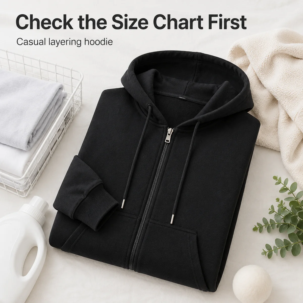 Controllo prima dell’acquisto per Felpa uomo in cotone fleece con zip, tinta unita regular fit