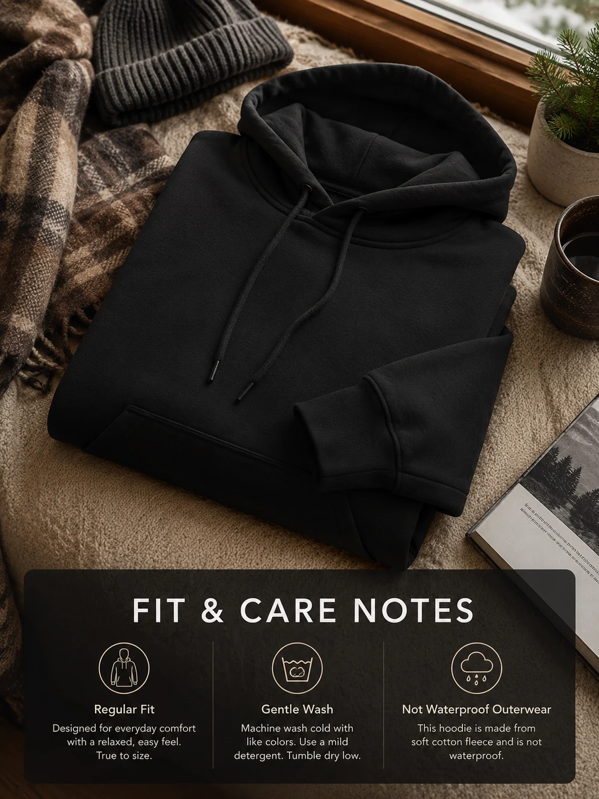 Comprobación antes de comprar para Sudadera Hombre Algodon Fleece Pesado con Capucha
