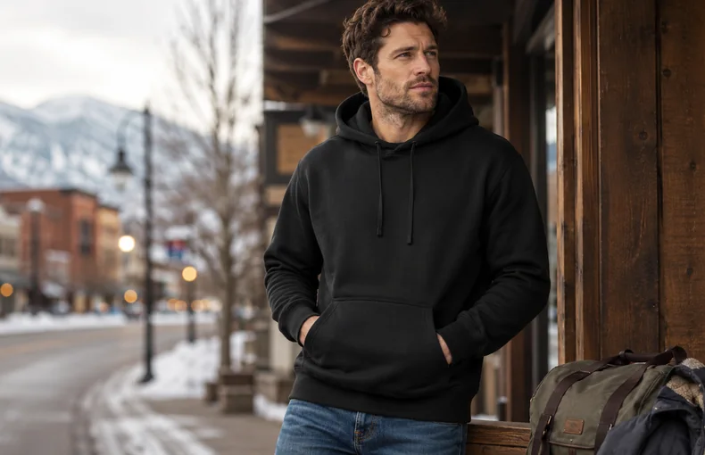 Ratgeber fuer Herren Heavyweight Cotton Fleece Hoodie fuer Winterlagen