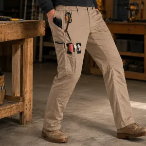 Calca Trabalho Masculina Industrial: Guia de Caimento, Bolsos e Costura