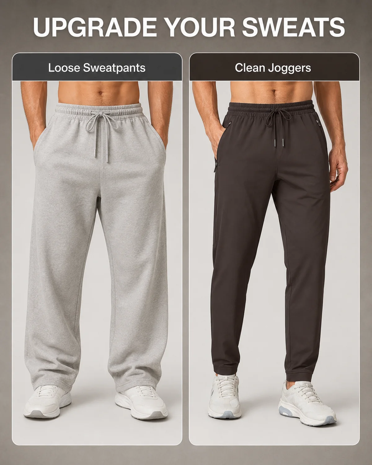 Everyday use scene for Men's Lightweight Jogger Pants with Zip Pockets