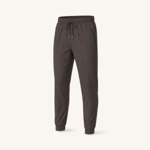 Calca jogger masculina leve com bolsos com zíper