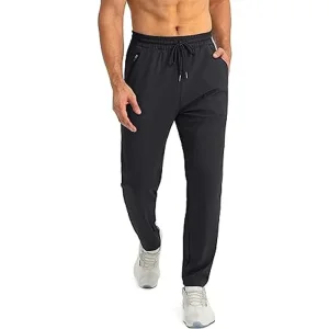 Men's Lightweight Jogger Pants with Zip Pockets