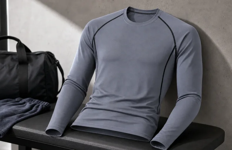 Herren Langarm Trainingsshirt: Passform, Stoff und Schichten