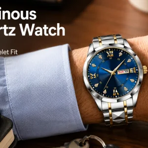 Men's Luminous Quartz Watch Guide: Dial Details, Bracelet Fit and Daily Wear