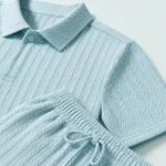 Set uomo polo testurizzata e shorts per uso quotidiano