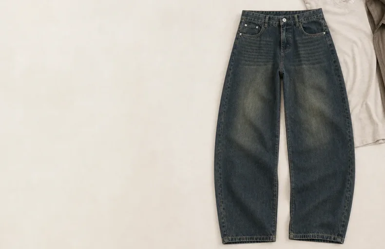 Men's Washed Cotton Wide-Leg Jeans: Fit, Colors and Care Guide