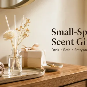 Mini coffret diffuseur à tiges pour petits espaces, bureau et entrée