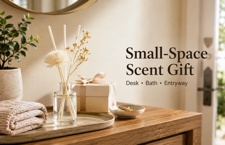 Mini Reed Diffuser Gift Set Guide for Small Rooms, Desks and Entryway Decor