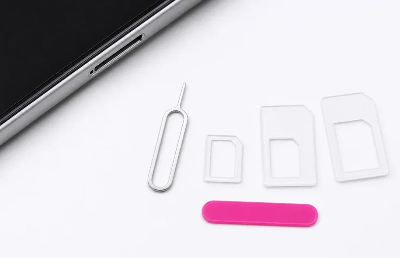 Nano SIM Adapter Kit with Eject Pin: Size Conversion and Tray Fit Guide