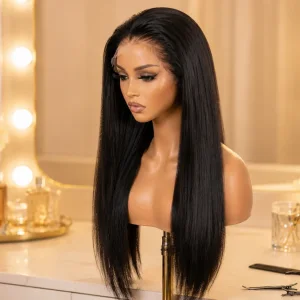 Natural Black HD Lace Drawstring Human Hair Wig Fit Guide