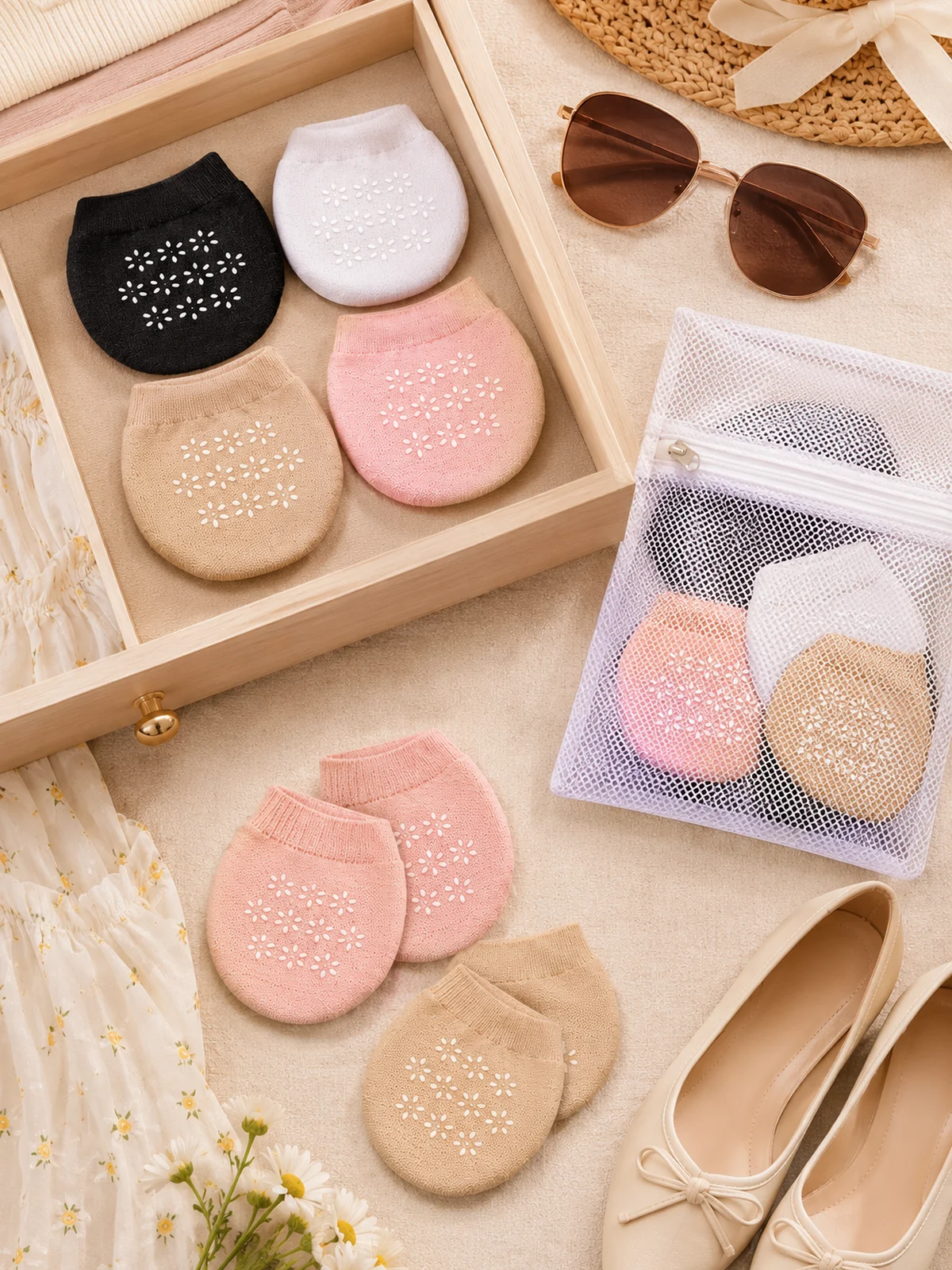 Vérification avant achat pour Chaussettes Invisibles d'Avant-Pied Femme avec Grip Silicone