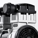 Black finned heads and metal connecting parts on the pump assembly