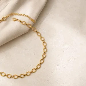 Oval-Link Stainless Steel Choker: 40-45 cm Fit and Styling Guide