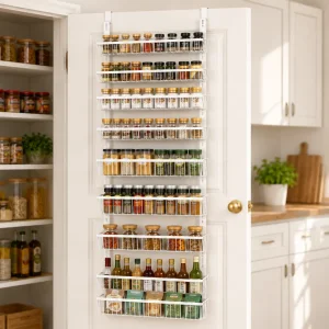 Over-Door 9-Tier Spice Rack Organizer Guide for Pantry Doors