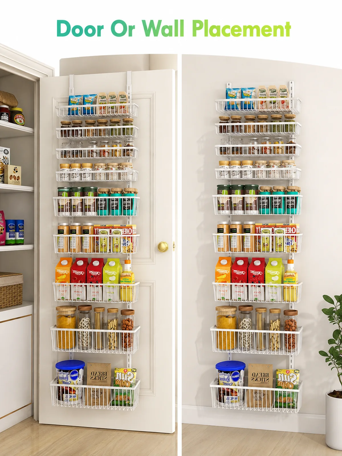 guide de placement porte ou mur pour range epices 9 niveaux