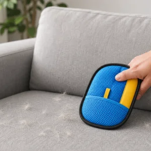 Pet Hair Removal Glove for Cats and Dogs: Furniture, Clothes and Car Seat Cleanup Guide