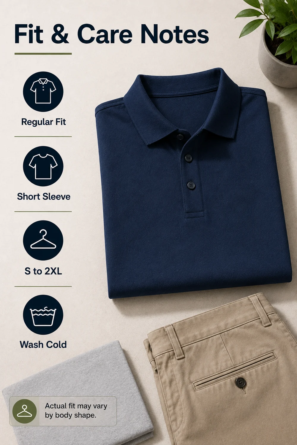 Kaufprüfung für Herren Performance Polohemd für Arbeit Golf und Reisen