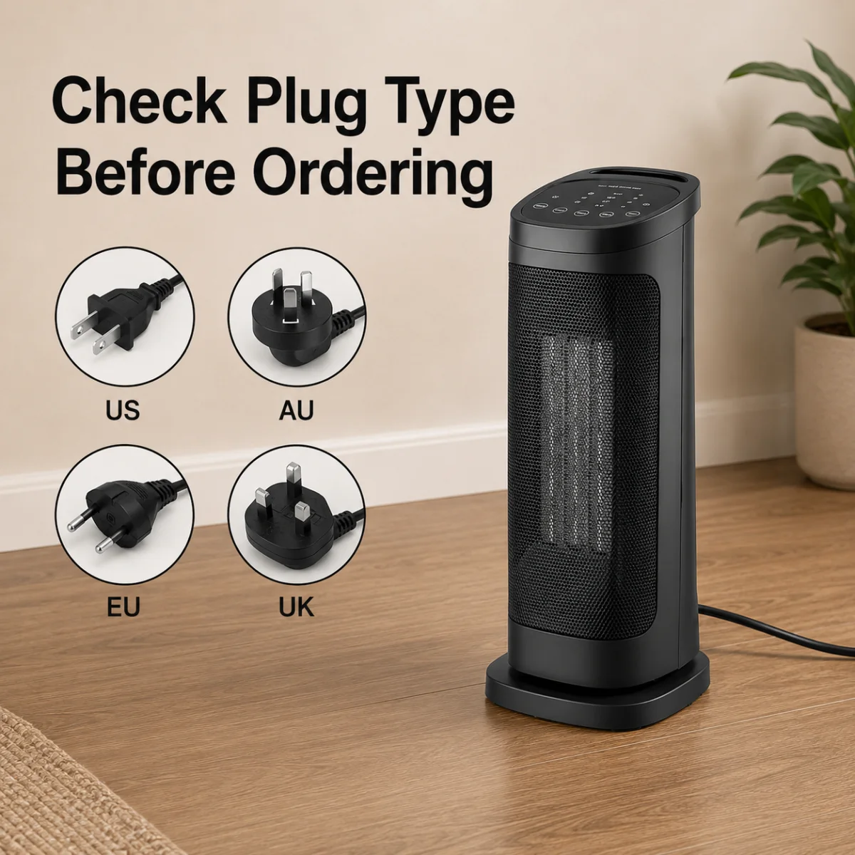 Pre-purchase check for Portable 1500W Ceramic Space Heater with Remote Control