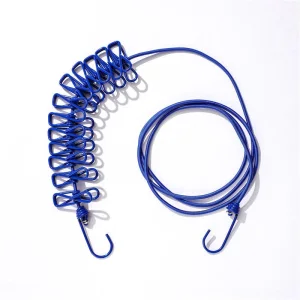 Portable Travel Clothesline with 12 Clips
