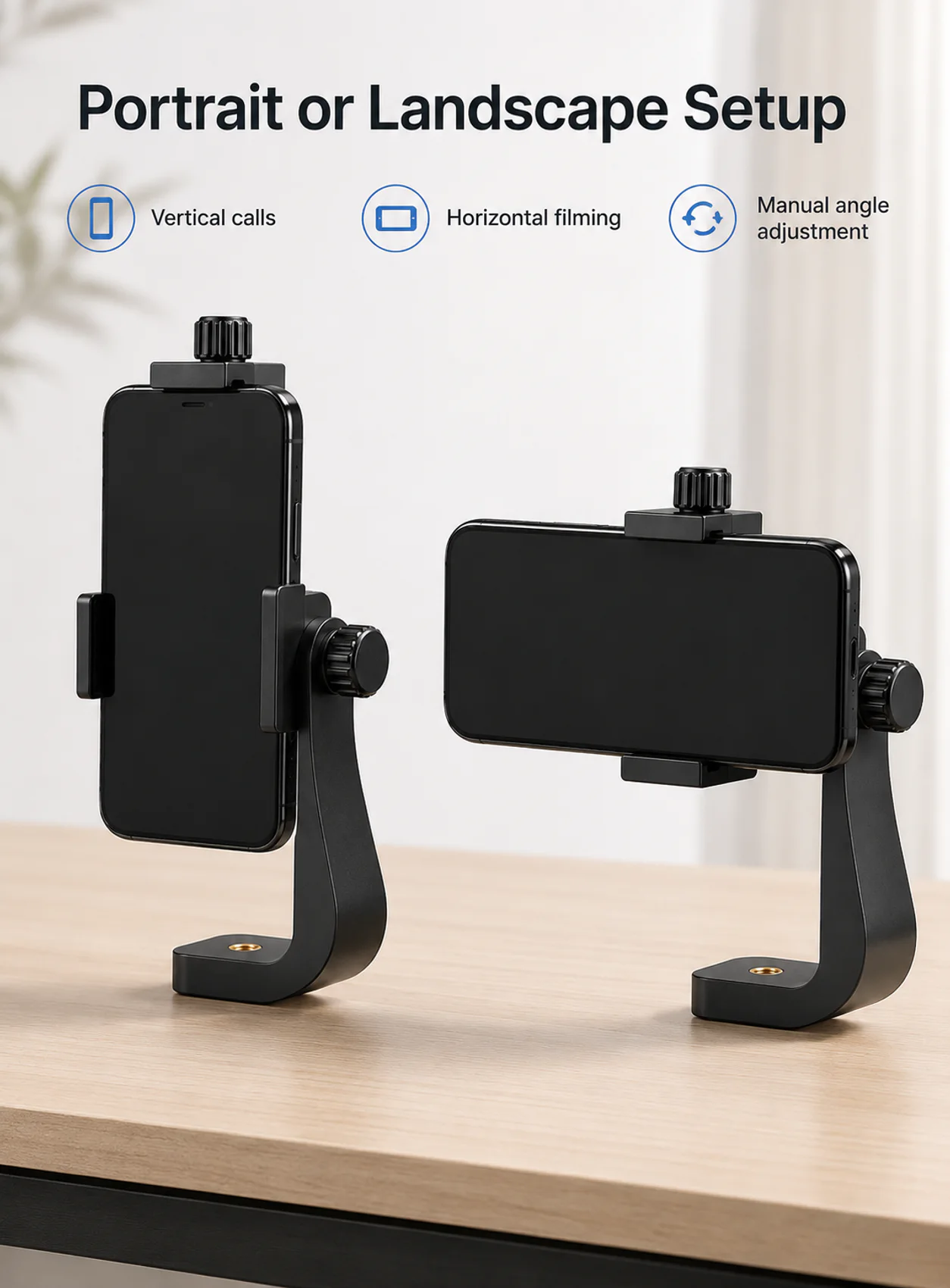 Installation verticale et horizontale du support smartphone universel