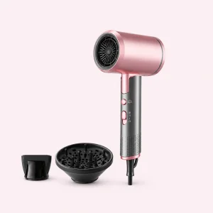 Asciugacapelli Ionico Pieghevole Professionale 2400W con Diffusore